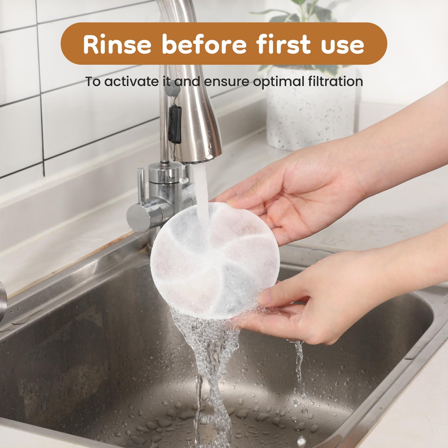 Keygarzone Cat Water Fountain Filter: Replacement for ZCW001, 6 Pack Pet Water Fountain and Pump Filters for Cats & Dogs, 5-Layer Activated Carbon Filters