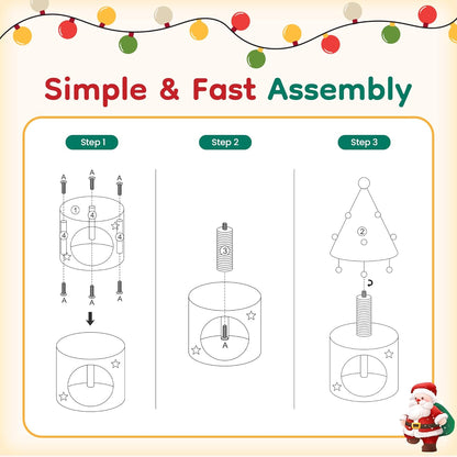 Keygarzone Cat Christmas Tree Tower for Indoor Cats ¨C Small Cat Tree with Sisal Scratching Posts, Plush Cat Bed, and Climbing Tower for Kittens and Adult Cats