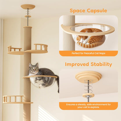 Keygarzone Floor to Ceiling Cat Tree Tower