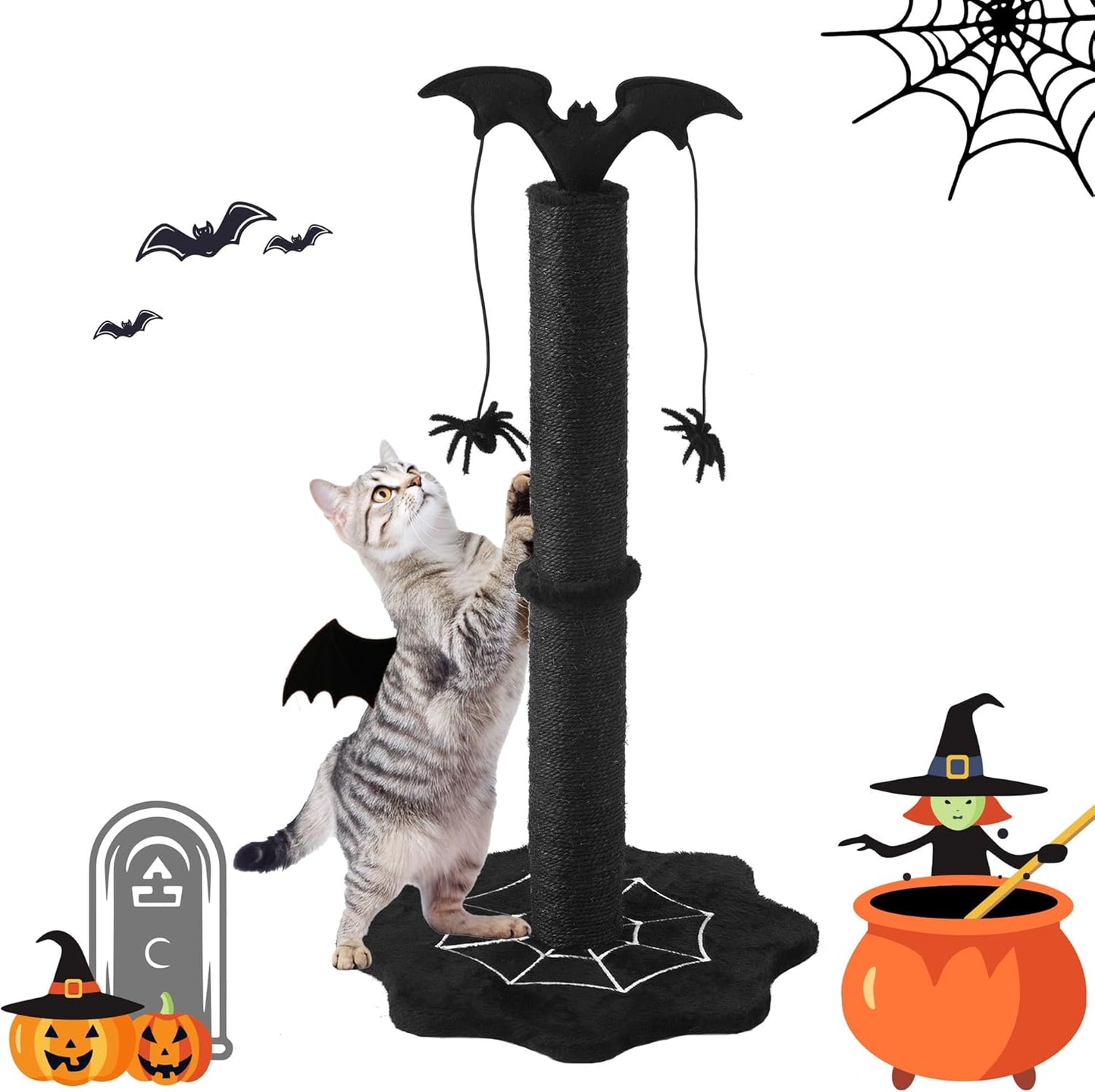 Keygarzone 25" Halloween-Themed Cat Scratching Post