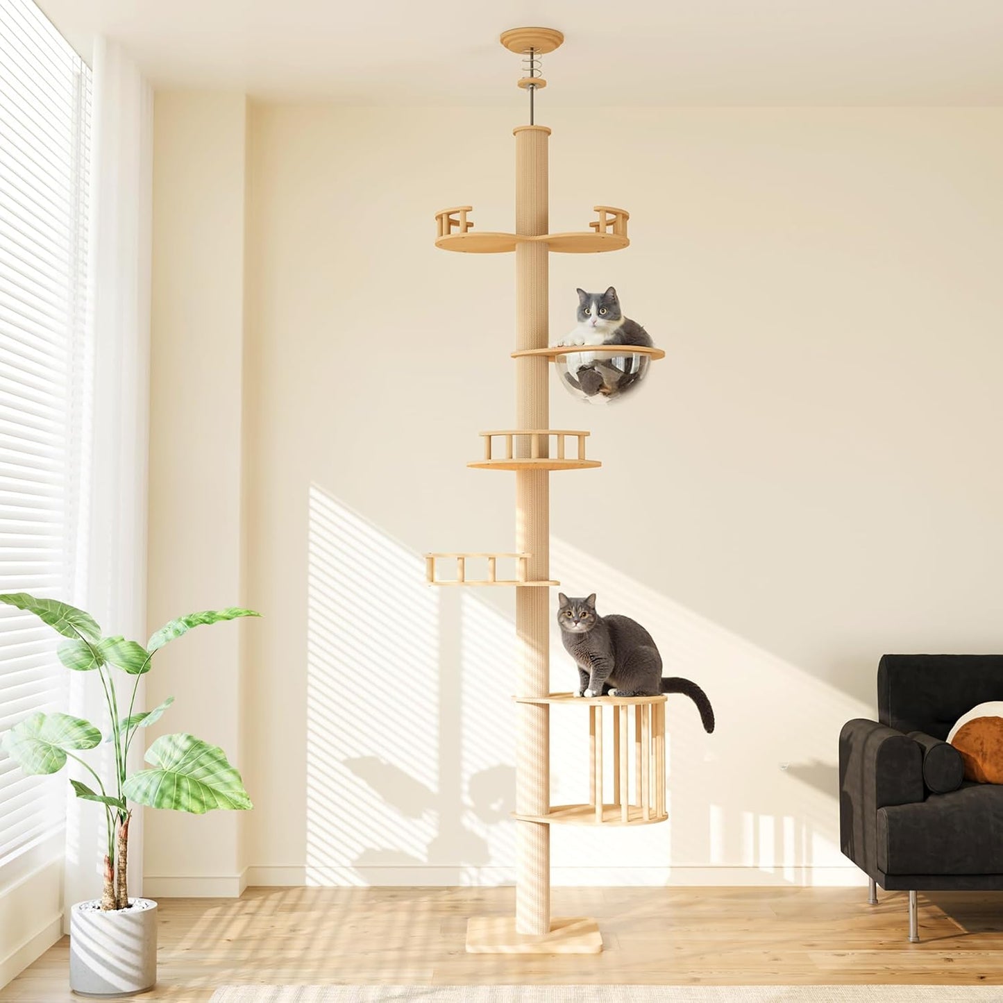 Keygarzone Floor to Ceiling Cat Tree Tower