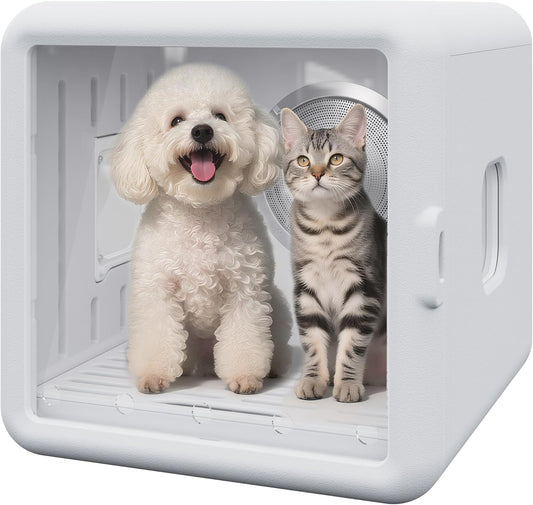 Keygarzone Pet Dryer Box for Cats & Dogs ¨C 65L Quiet Hair Drying Machine with Adjustable Temp, Blow Air Function ¨C Portable Dog Dryer for Home Bathing, Pet Drying Kit