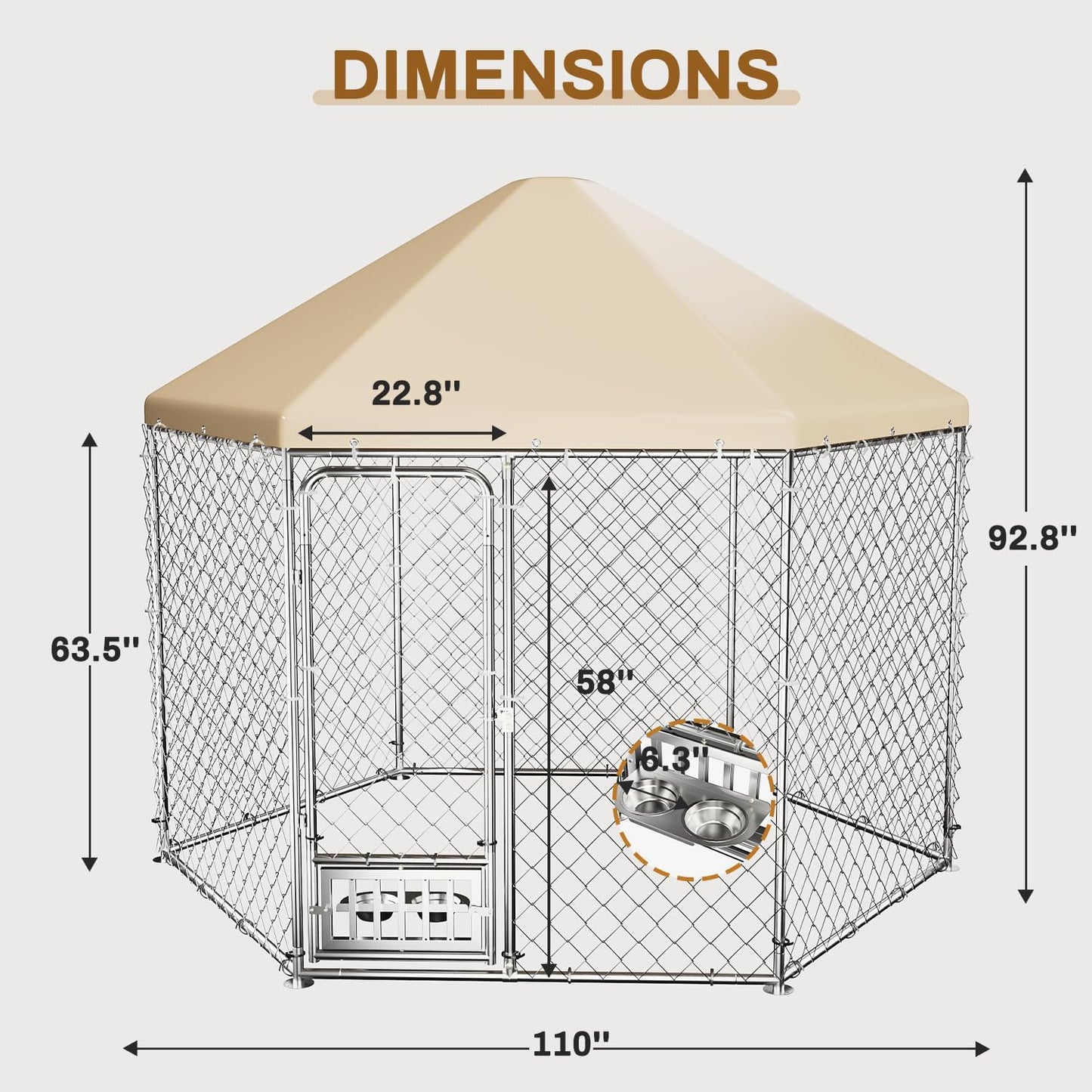 Outdoor Dog Kennel with Cover