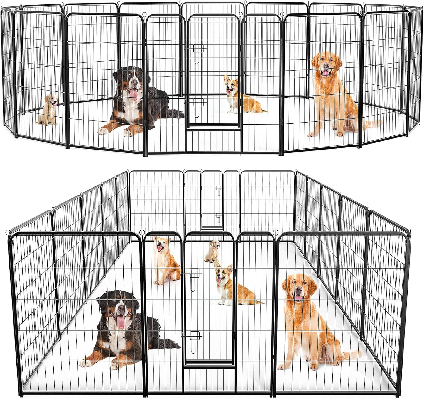 Dog Playpen Indoor Fence Height Metal Exercise Pen with Door