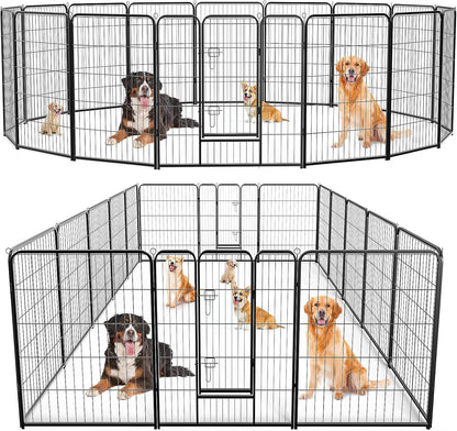 Dog Playpen Indoor Fence Height Metal Exercise Pen with Door