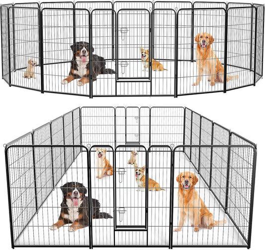 Dog Playpen Indoor Fence Height Metal Exercise Pen with Door