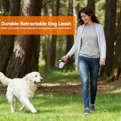 Keygarzone Retractable Dog Leash with LED Light, 16.4ft, 110lb Pull