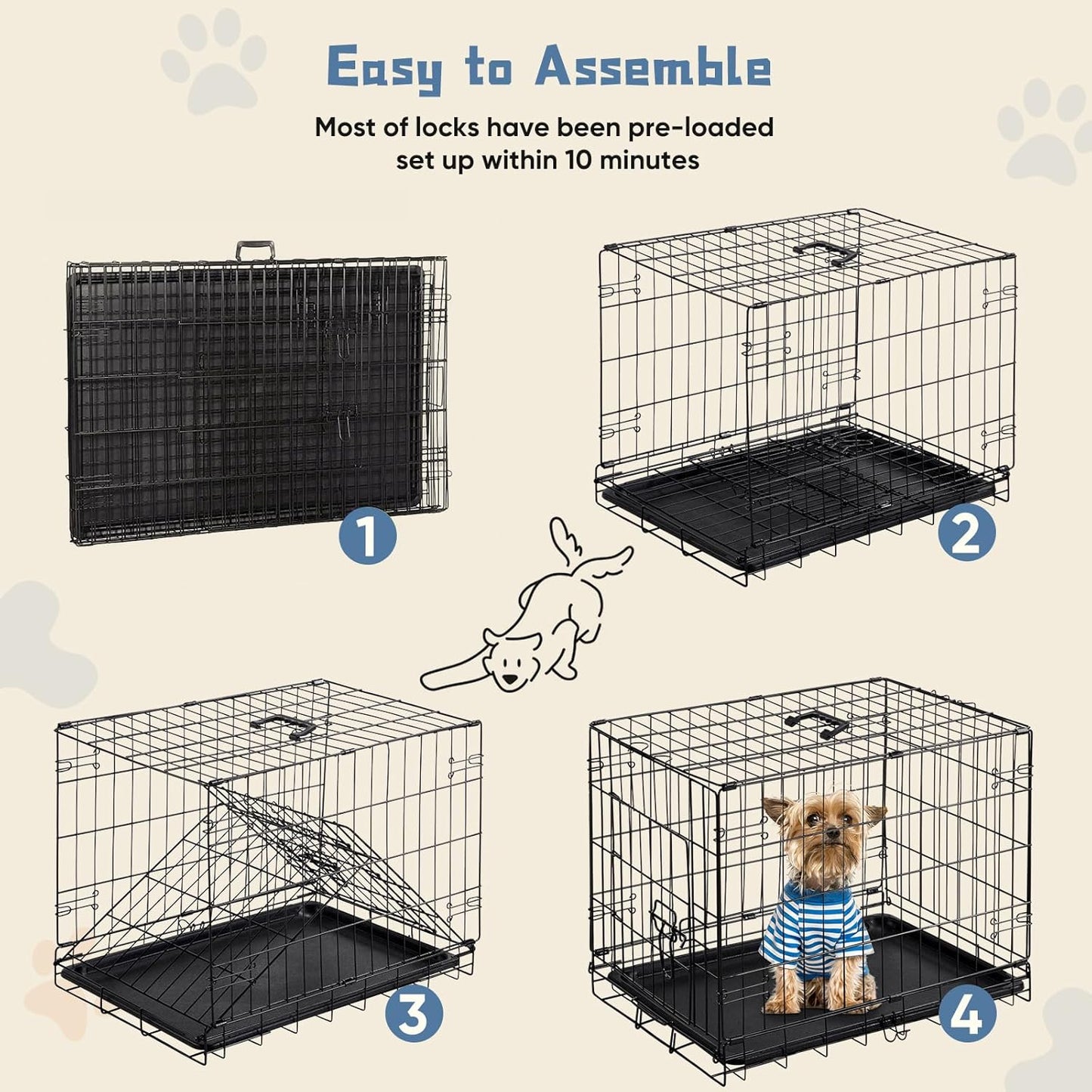 24-30 inch Single Door Dog Cage