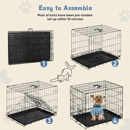 24-30 inch Single Door Dog Cage