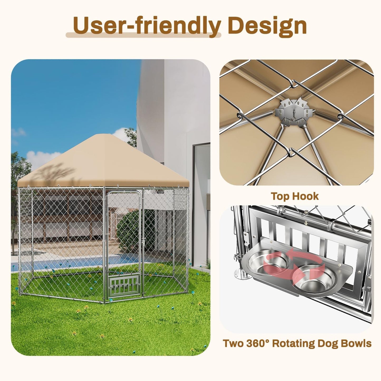 Outdoor Dog Kennel with Cover
