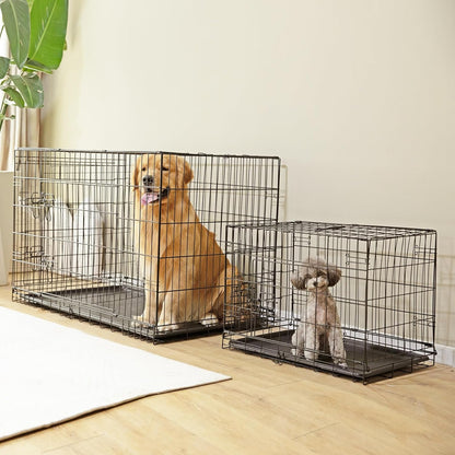 Dog Crate with Double Doors, 24- 53 Inch