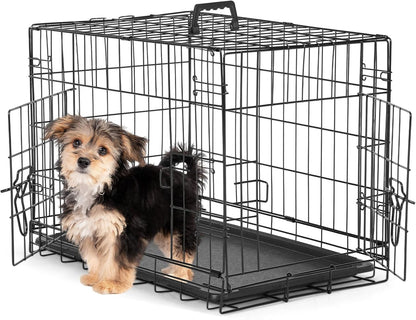Dog Crate with Double Doors, 24- 53 Inch