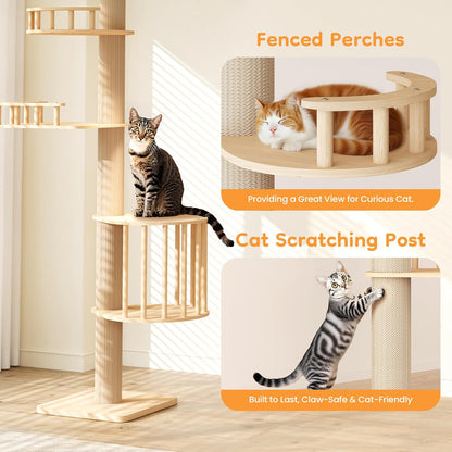 Keygarzone Floor to Ceiling Cat Tree Tower