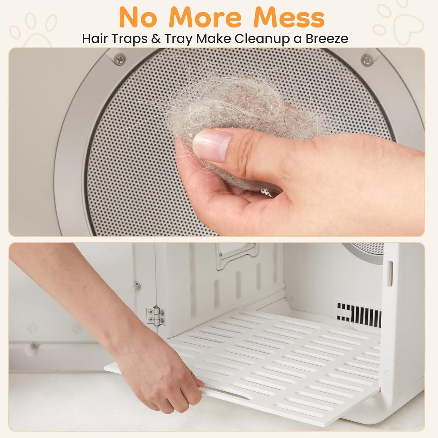 Keygarzone Pet Dryer Box for Cats & Dogs ¨C 65L Quiet Hair Drying Machine with Adjustable Temp, Blow Air Function ¨C Portable Dog Dryer for Home Bathing, Pet Drying Kit