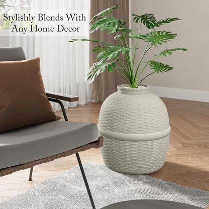 Hidden Litter Box with Faux Plant